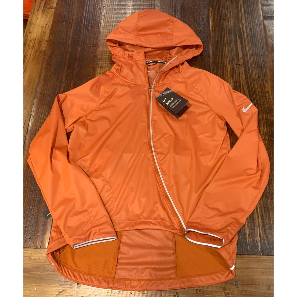 Nike RUNWAY SHIELD Running Jacket XS‎ Women's Desert Orange CJ5077 802